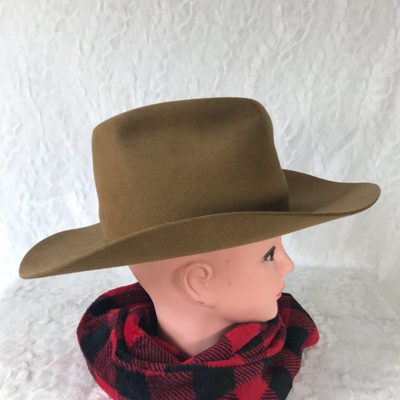Vintage JB Stetson 4X Beaver XXXX Cowboy Hat Open Road 6 7/8 Oval Long Fit - Picture 6 of 15